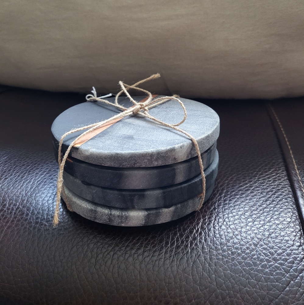 Pier 1 set of 4 new granite coasters - Picture 4 of 5